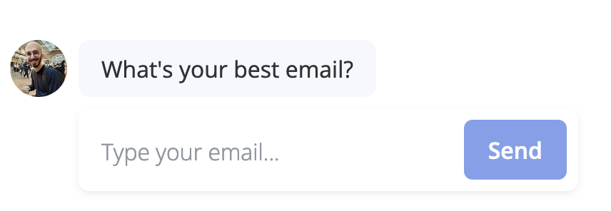 Email input in bot